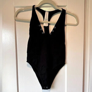 Forever21- black bodysuit with buttons